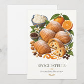 Sfogliatelle – Klassiek Italiaans Dessert Kaart (Voorkant / Achterkant)