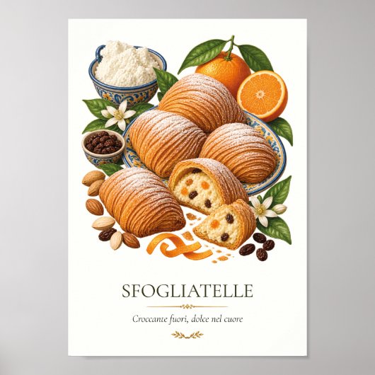 Sfogliatelle – Klassiek Italiaans Dessert Poster (Voorkant)
