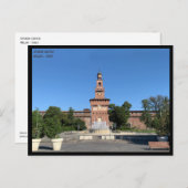 Sforza Castle - Fountain, bruiloft - Milano Briefkaart (Voorkant / Achterkant)