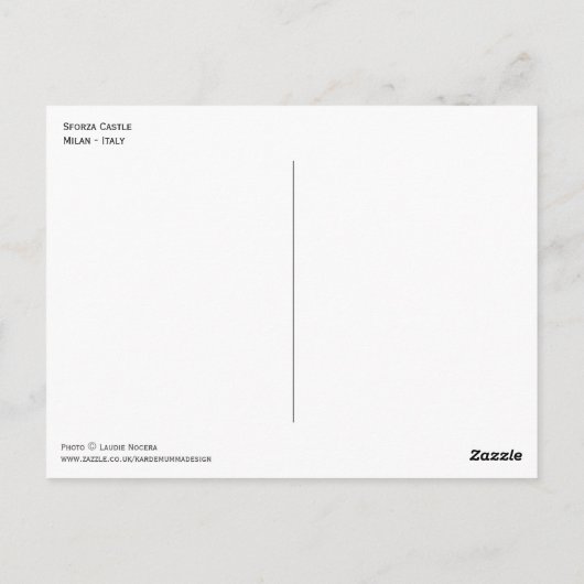 Sforza Castle - Fountain, bruiloft - Milano Briefkaart (Achterkant)