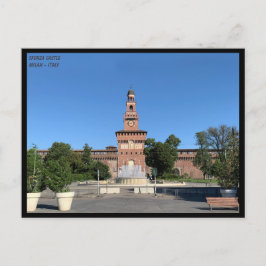 Sforza Castle - Fountain, bruiloft - Milano Briefkaart