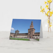 Sforza Castle - Milano, Italia Wenskaart Kaart (Gele Bloem)