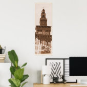 Sforza Castle Milano Poster (Thuiskantoor)