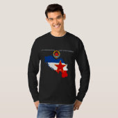 SFR Joegoslavië - Kaart - Embleem - vlag T-shirt (Voorkant volledig)