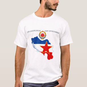 SFR Joegoslavië - Kaart - Embleem - vlag T-shirt