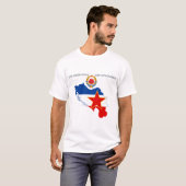 SFR Joegoslavië - Kaart - Embleem - vlag T-shirt (Voorkant volledig)