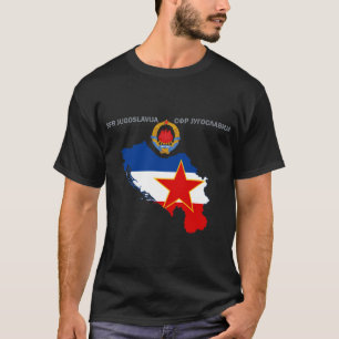 SFR Joegoslavië - Kaart - Emlem - Vlag T-Shirt