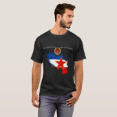 SFR Joegoslavië - Kaart - Emlem - Vlag T-Shirt (Voorkant volledig)