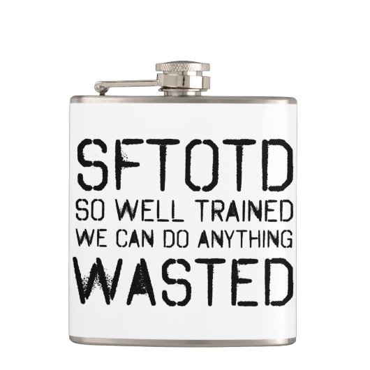 SFTOTD Afgewerkte kolf Heupfles (Voorkant)