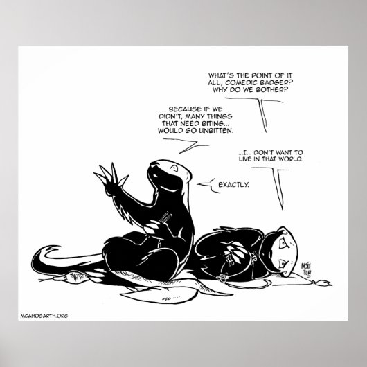 SFWA Honey Badgers: Zad unbitten Dingen Poster (Voorkant)