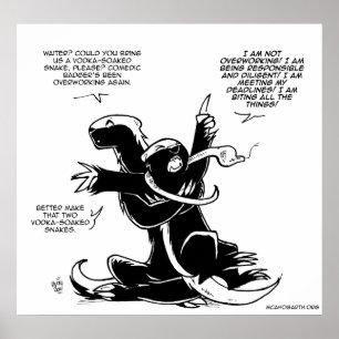 SFWA-honingbadgers: overwerken Poster