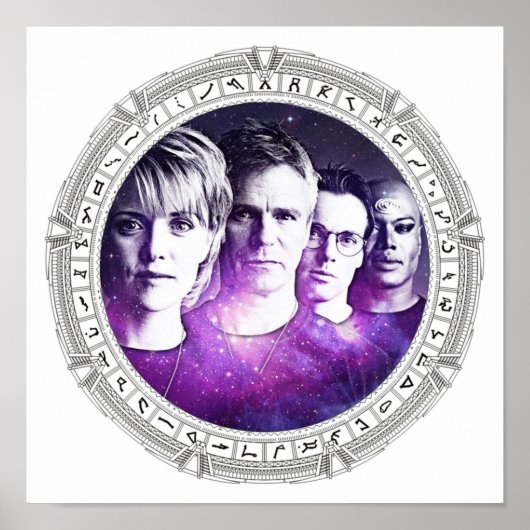 SG1 in een Stargate White Poster (Voorkant)