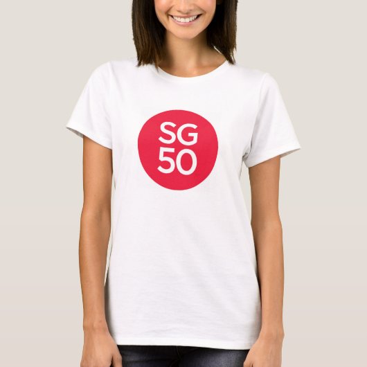 SG50 T-shirt voor vrouwen (Voorkant)