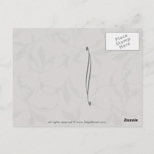 SG 001 Gothic Art Briefkaart (Achterkant)