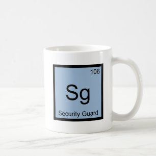 Sg - Beveiligingsbeambte Scheikundig Element Symbo Koffiemok