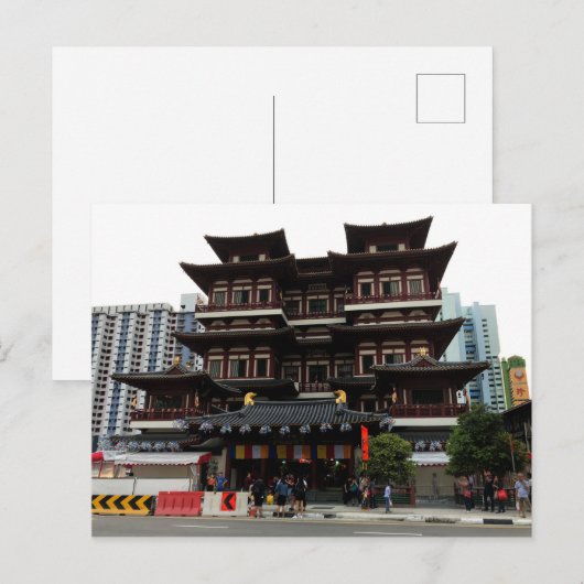 SG Buddha Tooth Relic Temple #1 Briefkaart (Voorkant / Achterkant)