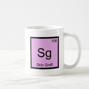 Sg - Huidtransplantatie Chemie Element Symbool Der Koffiemok