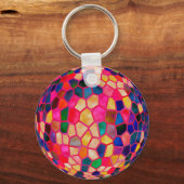 SG Light Red Ggloing Crystal Ball Sleutelhanger (Voorkant)