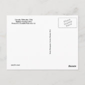 SG Lincoln, Nebraska roze waterlelie #1 01 Briefkaart (Achterkant)