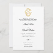 SG Monogram of GS Monogram Wedding Invitaties Kaart (Voorkant)