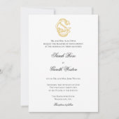 SG Monogram of GS Monogram Wedding Invitaties Kaart (Voorkant)