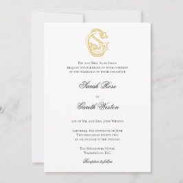 SG Monogram of GS Monogram Wedding Invitaties Kaart