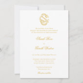 SG Monogram of GS Monogram Wedding Invitaties Kaart (Voorkant)