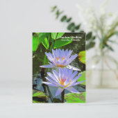 SG Paar van BLUE-waterlelies #100 00100 Briefkaart (Staand voorkant)