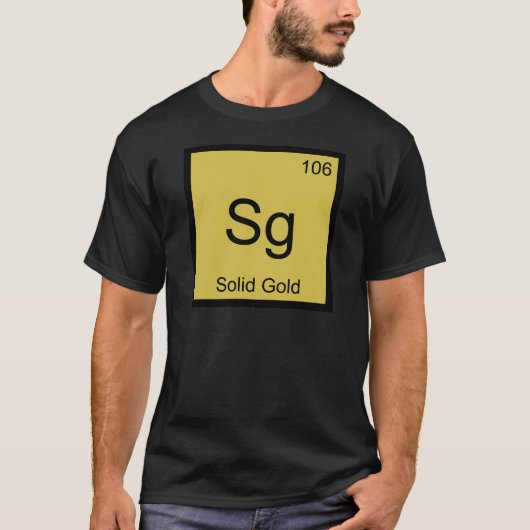 Sg - Solid Gold Chemie Elementsymbool T-shirt (Voorkant)
