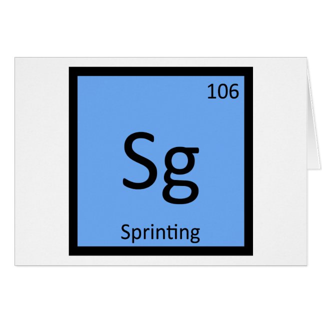 Sg - Sprint Atletiek Chemie Symbool (Voorkant Horizontaal)