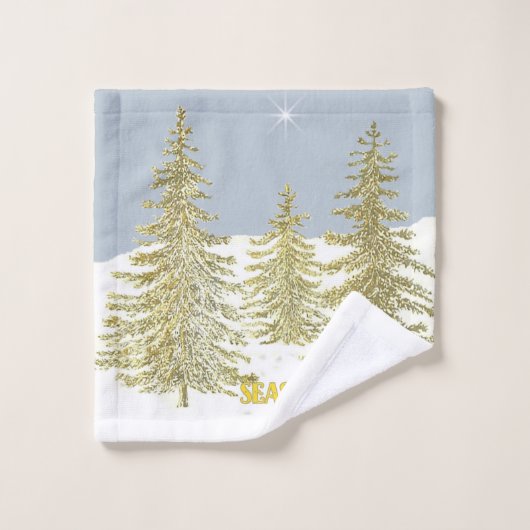 SG- Trees en Star Bad Handdoek (Wasdoekje)