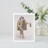 Sganarelle in 'L'Ecole des Maris' door Moliere, pr Briefkaart (Staand voorkant)