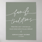 SGE Family Traditions Baby shower Sign Poster (Voorkant)