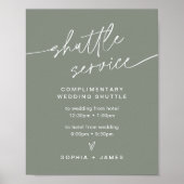 SGE Wedding Shuttle Service Sign Poster (Voorkant)
