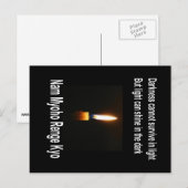 SGI Boeddhistisch Aanmoedigend Briefkaart - Licht  (Voorkant / Achterkant)