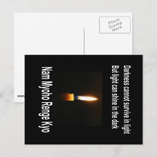 SGI Boeddhistisch Aanmoedigend Briefkaart - Licht  (Voorkant / Achterkant)