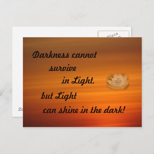 SGI Boeddhistisch Briefkaart met Inspirerend zin (Voorkant / Achterkant)