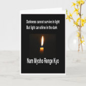 SGI Boeddhistische Aanmoediging van Kaart - Licht  (Gele Bloem)