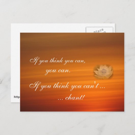 SGI Boeddhistische Chanting Herinnering Briefkaart (Voorkant / Achterkant)