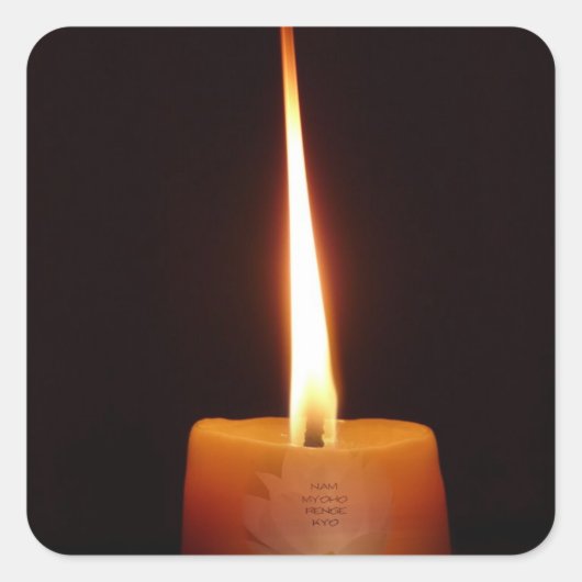 SGI Boeddhistische Sticker met Lotus Candle en NMR (Voorkant)