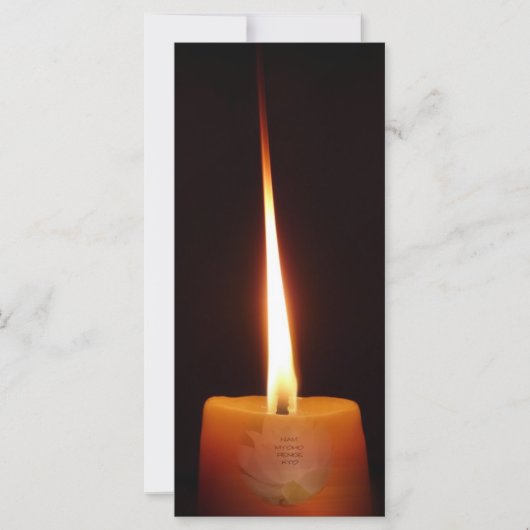 SGI Buddhist Bladwijzer met Lotus Candle en NMRK (Voorkant)