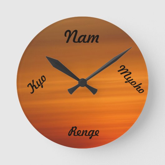 SGI Buddhist Clock - Nam Myoho Renge Kyo Ronde Klok (Voorkant)