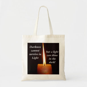SGI Buddhist met Lotus Candle en NMRK Tote Bag