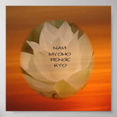 SGI Buddhist Poster - Lotus "Nam Myoho Renge Kyo" (Voorkant)