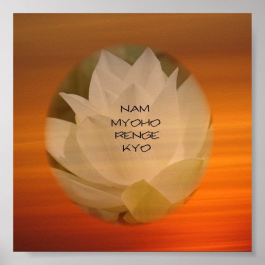 SGI Buddhist Poster - Lotus "Nam Myoho Renge Kyo" (Voorkant)