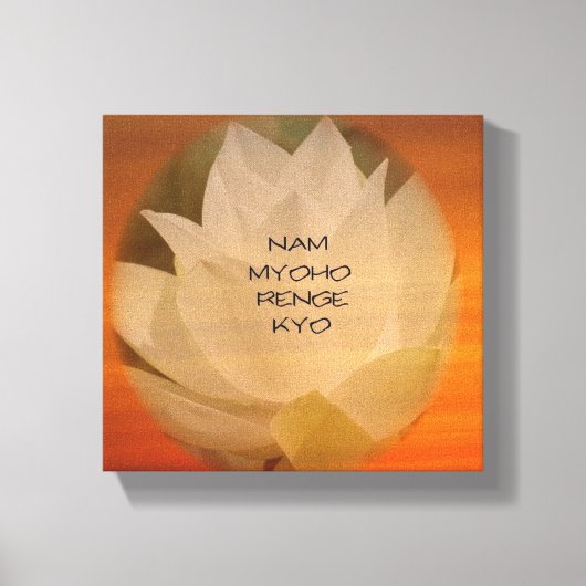 SGI Buddhist Poster - Lotus "Nam Myoho Renge Kyo" Canvas Afdruk (Voorkant)