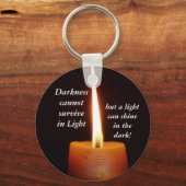 SGI Buddhist Sleutelhanger - Lotus Candle en NMRK (Voorkant)