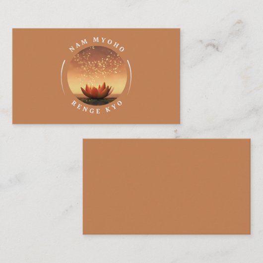 SGI Buddhist Visitekaartje (Voorkant / Achterkant)