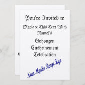 SGI Gohonzon Inkrimping Celebratie Uitnodiging (Voorkant / Achterkant)