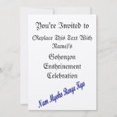 SGI Gohonzon Inkrimping Uitnodiging Sjabloon (Voorkant)